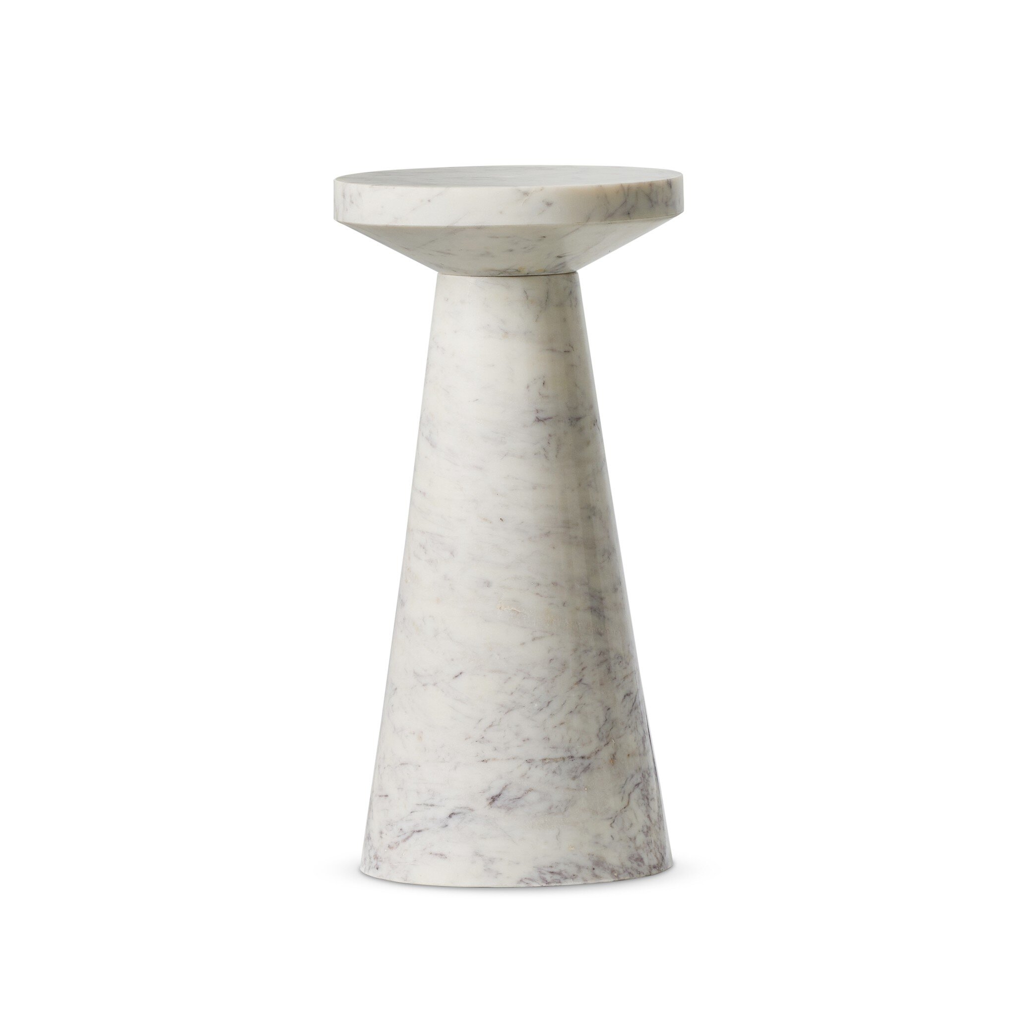 Mabel Nesting End Table - Veined White Marble - Image 5