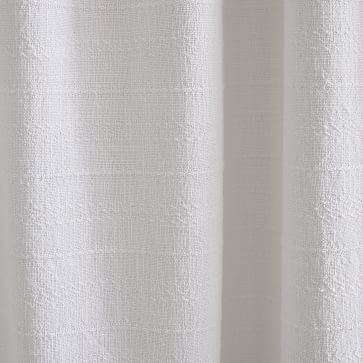 Organic Stripe Jacquard Shower Curtain, Frost Gray, 72"x74" - Image 1