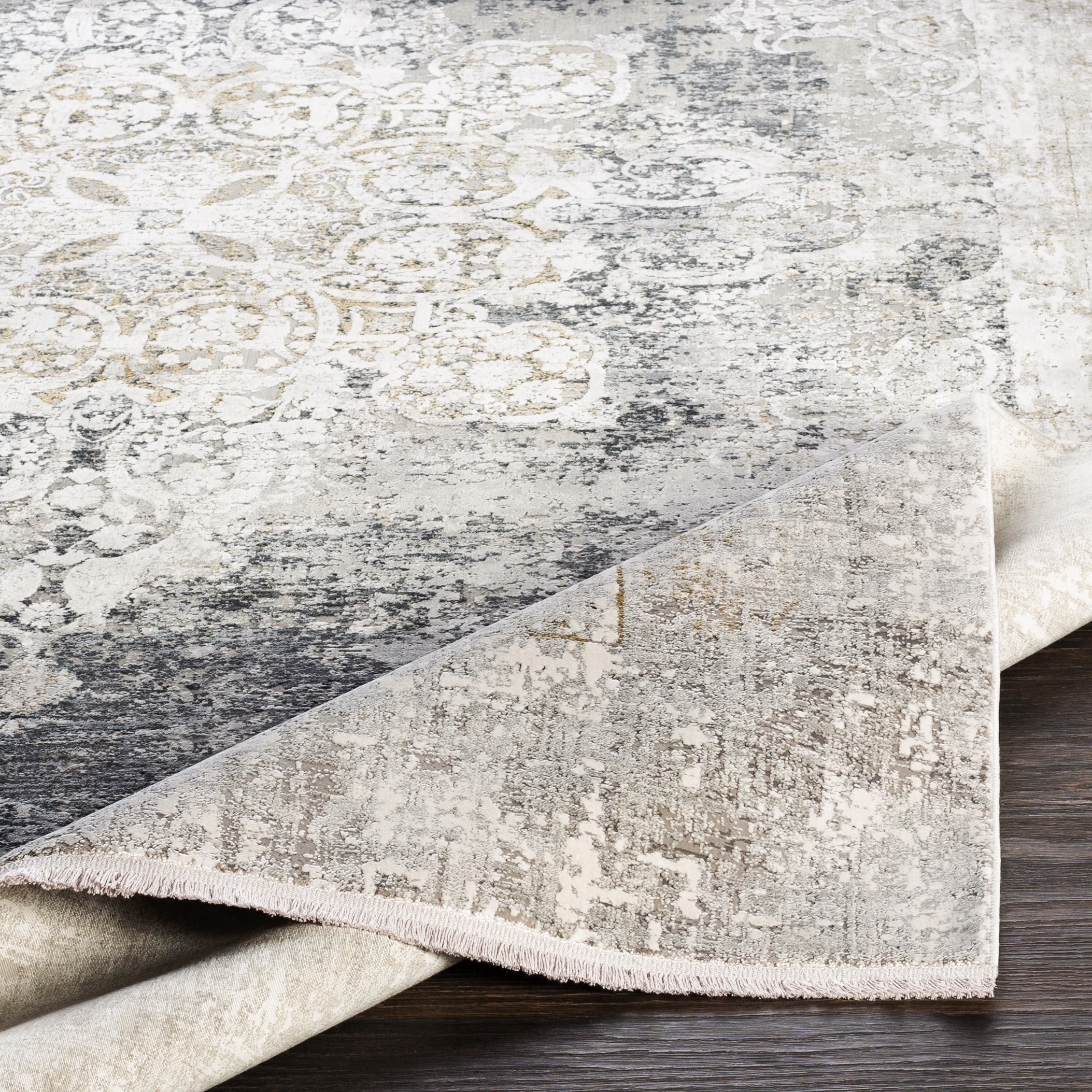Solar Gray Indoor 9'8" x 13'1" Machine Woven Rug - Image 4
