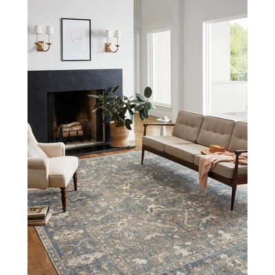 Rosemarie Oriental Sand/Lagoon Area Rug - Image 0