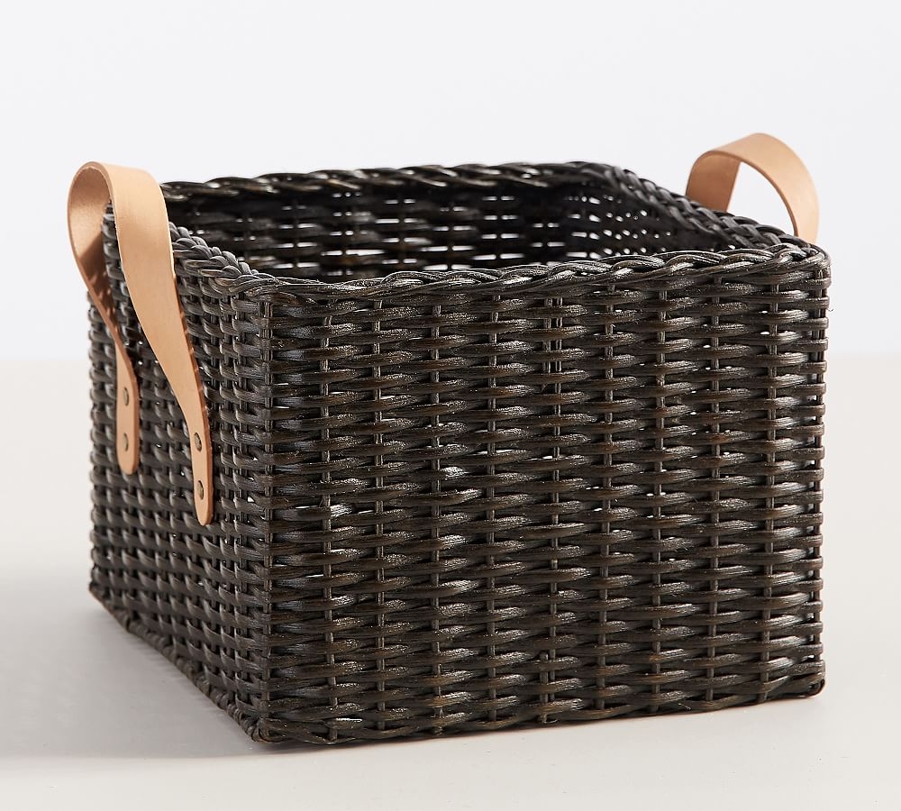 Austin Utility Basket, Distressed Black - Image 0
