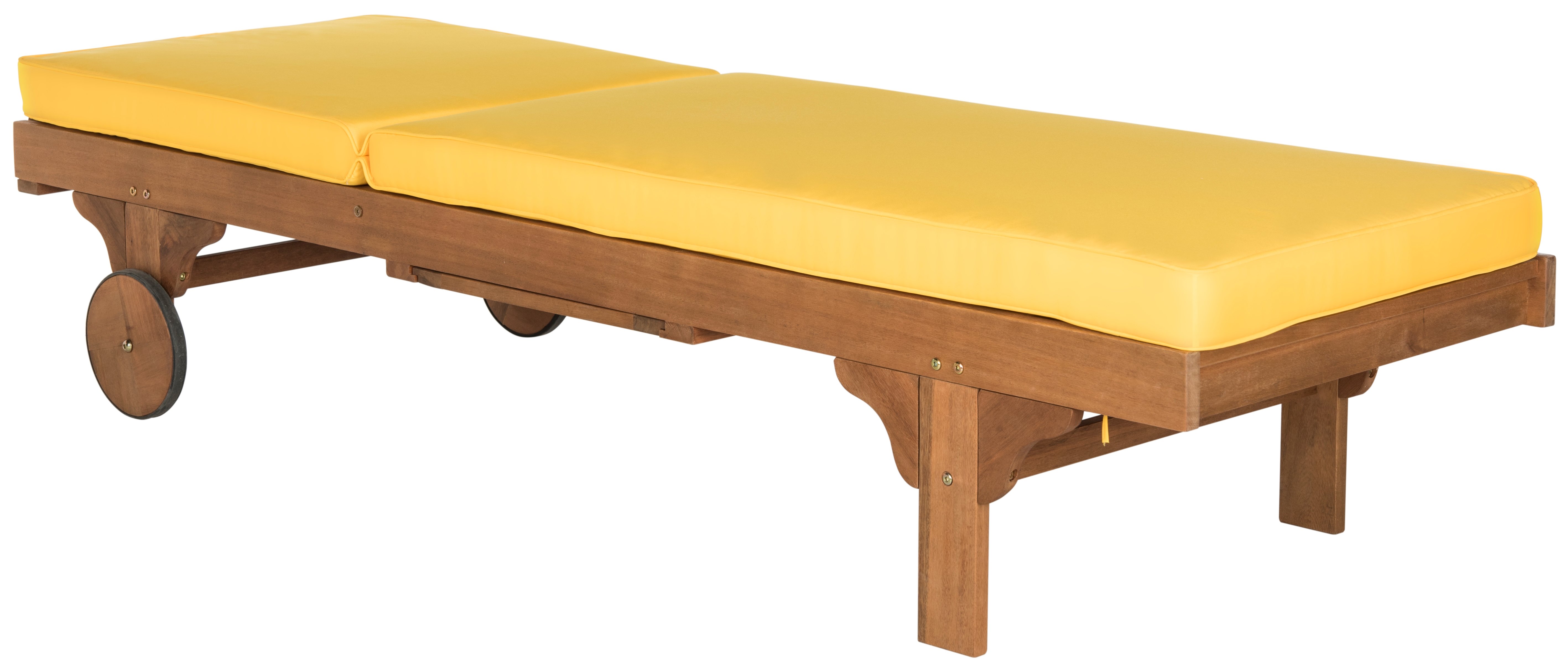 Newport Chaise Lounge Chair With Side Table - Natural/Yellow - Arlo Home - Image 3