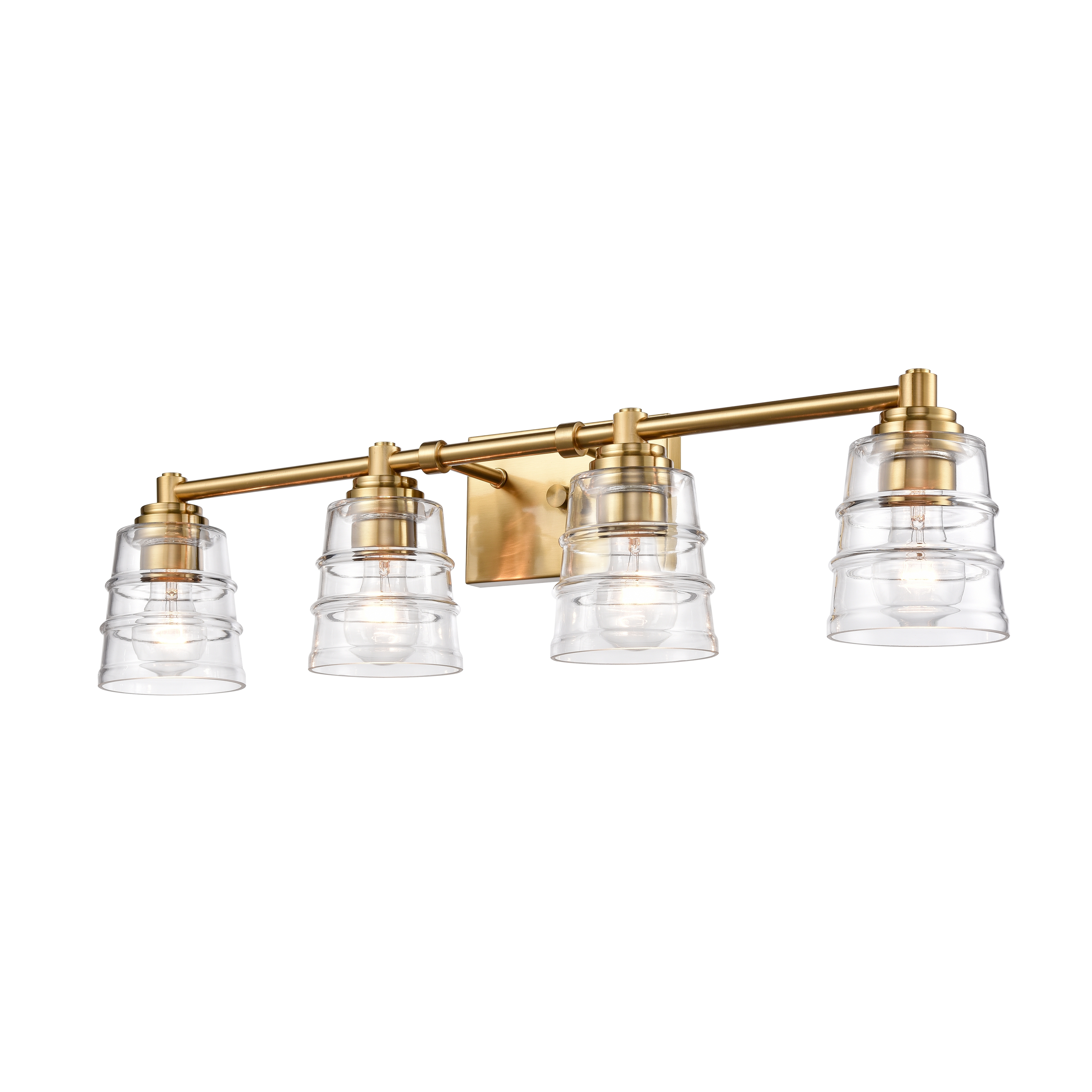 Pulsate 30.25'' Wide 4-Light Vanity Light - Satin Brass - Image 1