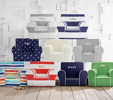 Navy Classic Rugby Stripe Anywhere Chair(R) - Image 1