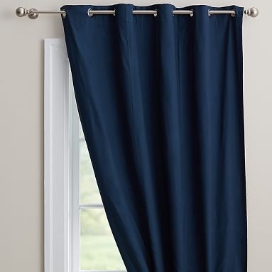 Classic Grommet Blackout Curtain - Individual, 63", Navy - Image 0