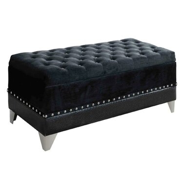 Mayorga Faux Leather Flip Top Storage Bench - Image 0