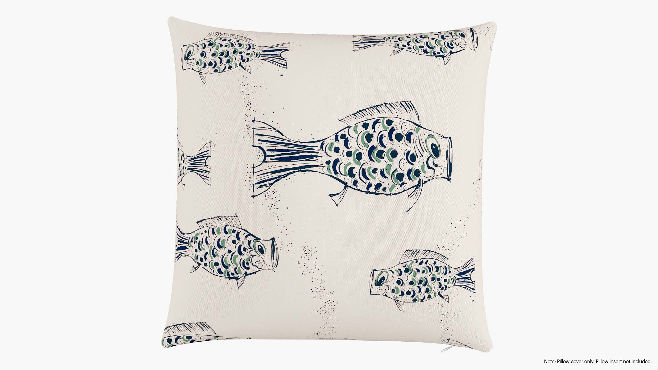 Throw Pillow Cover 22", Canvas Sakana, 22" x 22" - Image 0