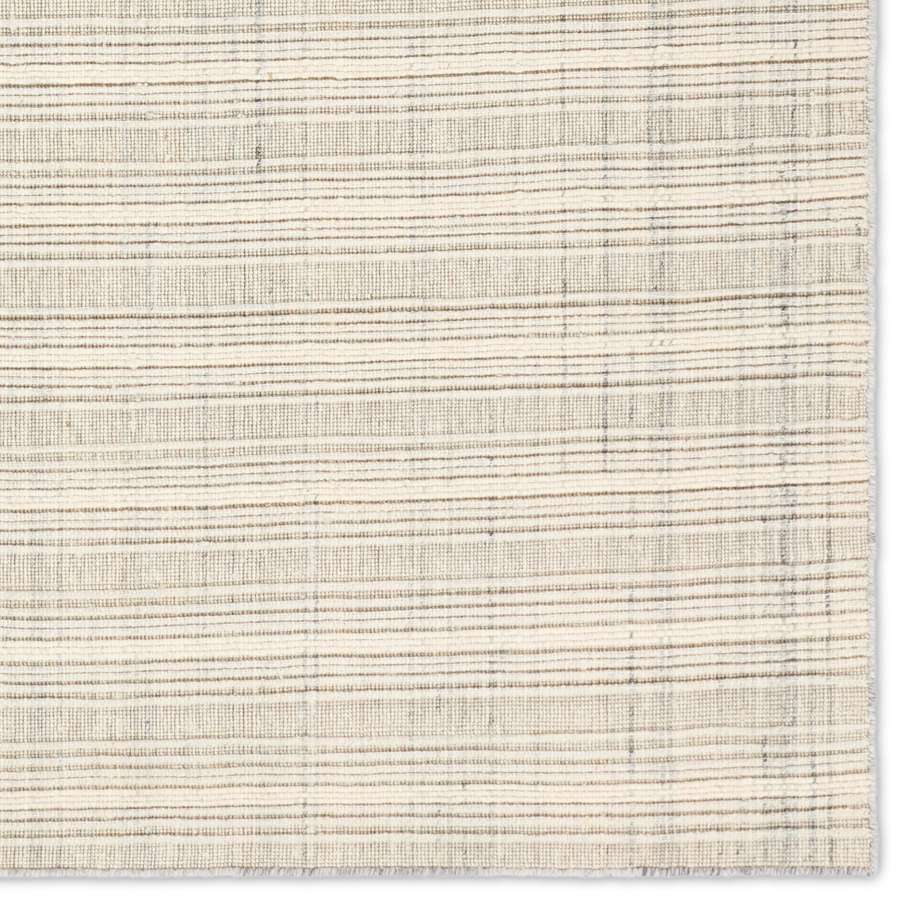 Barclay Butera by Promontory PCT02 Handmade Striped Ivory and Gray Area Rug (8'x10') - Image 3