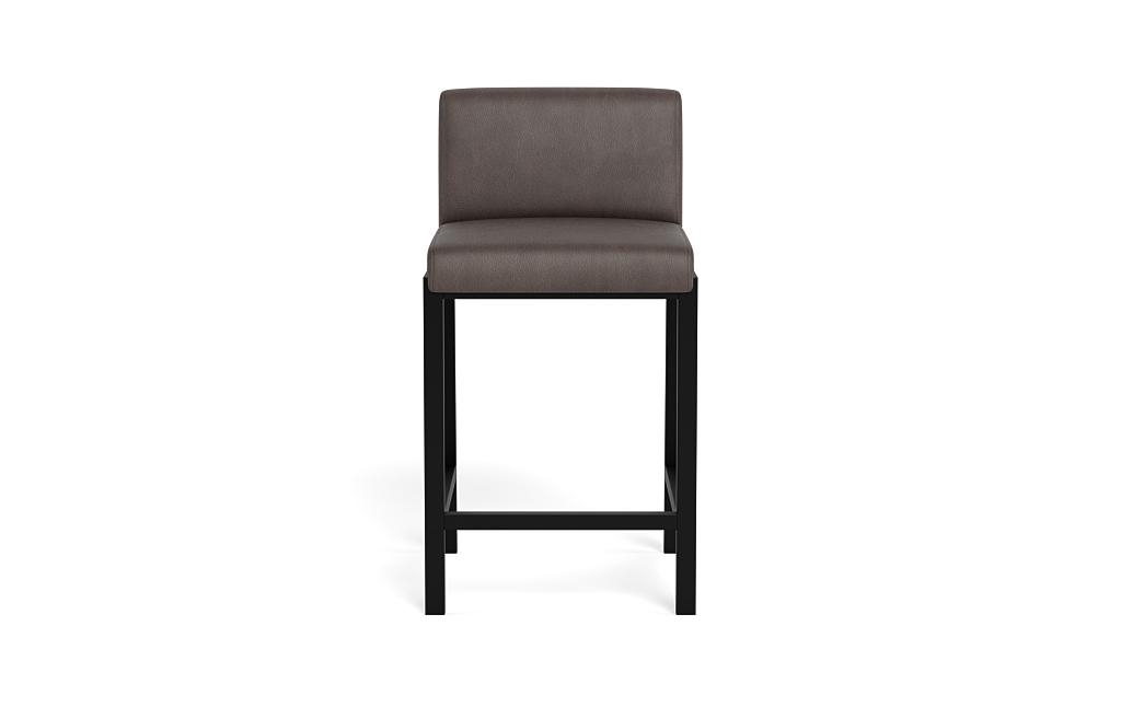Callen Leather Wood Framed Upholstered Stool - Image 0