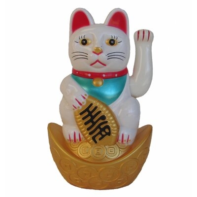 Money Cat on Ingot Figurine - Image 0