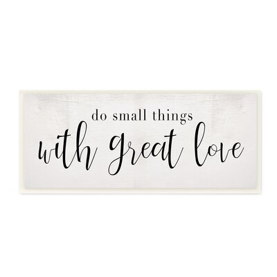 Do Small Things With Great Love Minimal Quote - Image 0