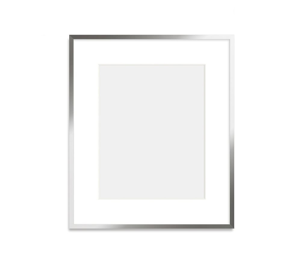 Metal Gallery Frame, 3" Mat, 11x14 - Bright Silver - Image 0