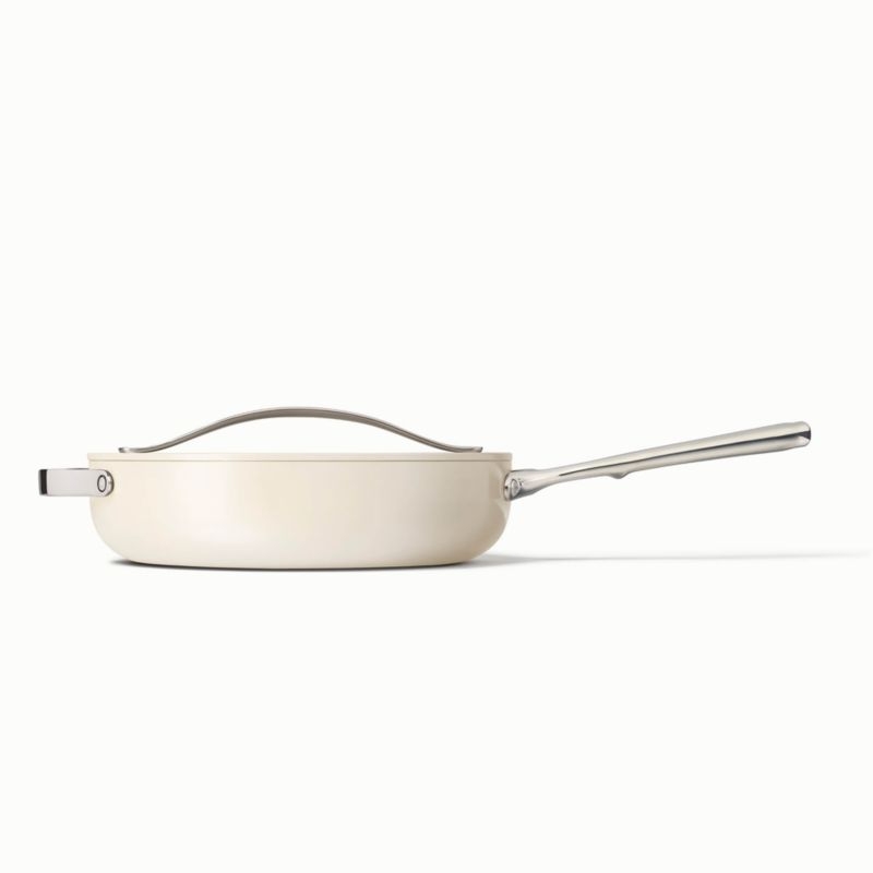 Caraway ® Cream Ceramic Non-Stick 4.5-Qt. Sauté Pan - Image 2