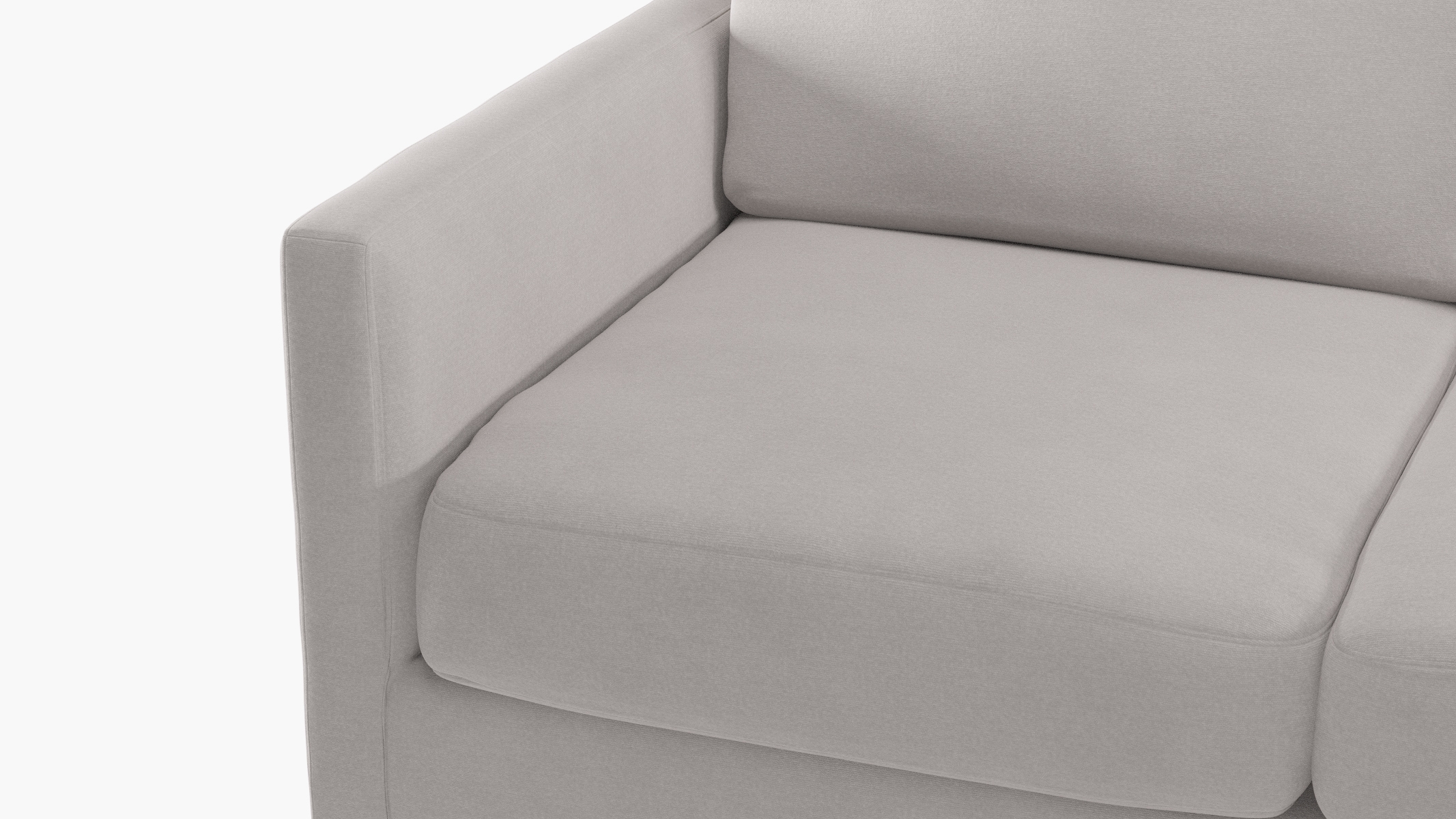 Modern Sofa, Platinum Velvet, Chrome - Image 5