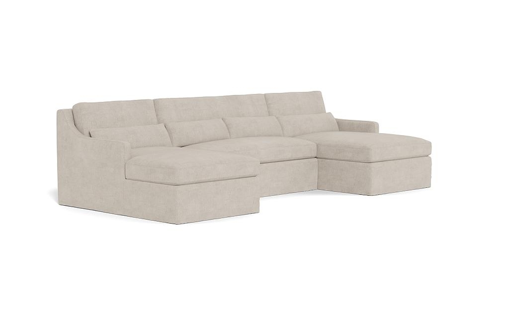 Ella Slipcovered 3-Piece 4-Seat U-Sectional - Image 1