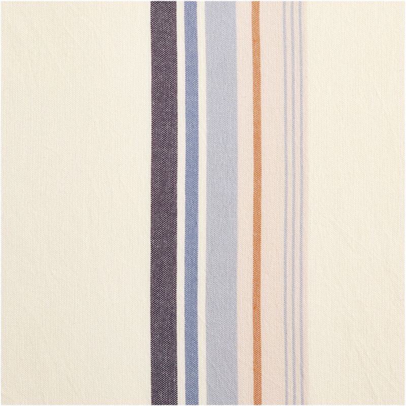 Yarn Dyed Blue Stripe 100% Organic Cotton Curtain Panel 44"x84" - Image 3