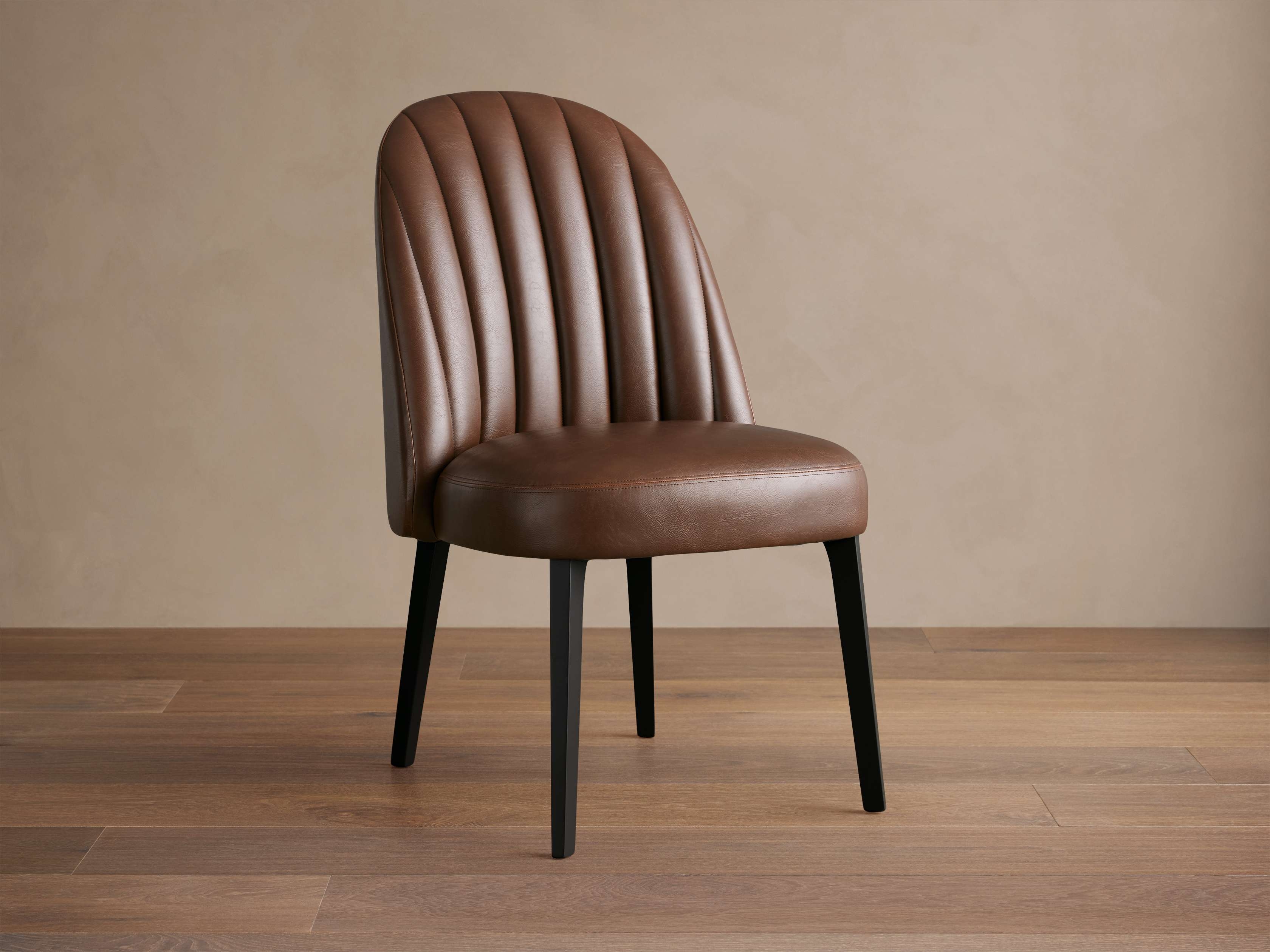 Arco Dining Chair Faux Leather in Brown  Oxnard Oxblood - Image 0