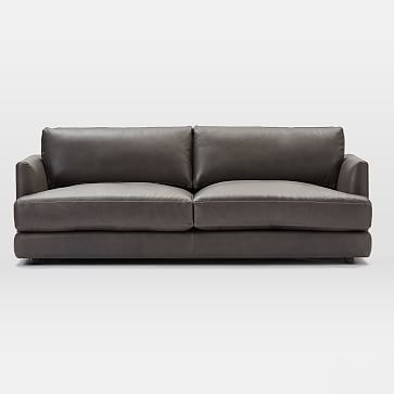 Haven 84" Sofa, Sierra Leather, Snow, Concealed Support - Image 5