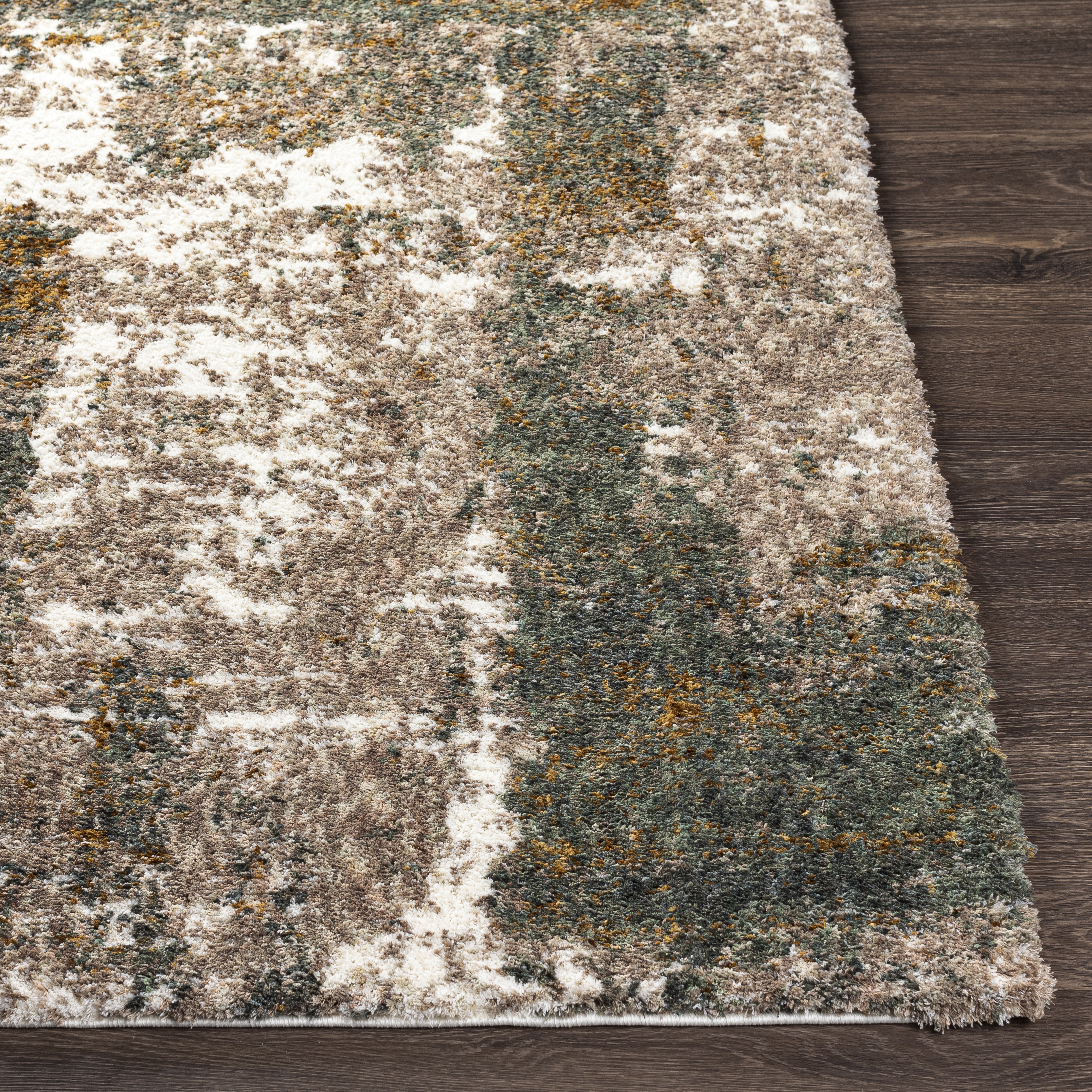 Celestial Shag Brown Indoor 5'3" x 7' Machine Woven Rug - Image 2