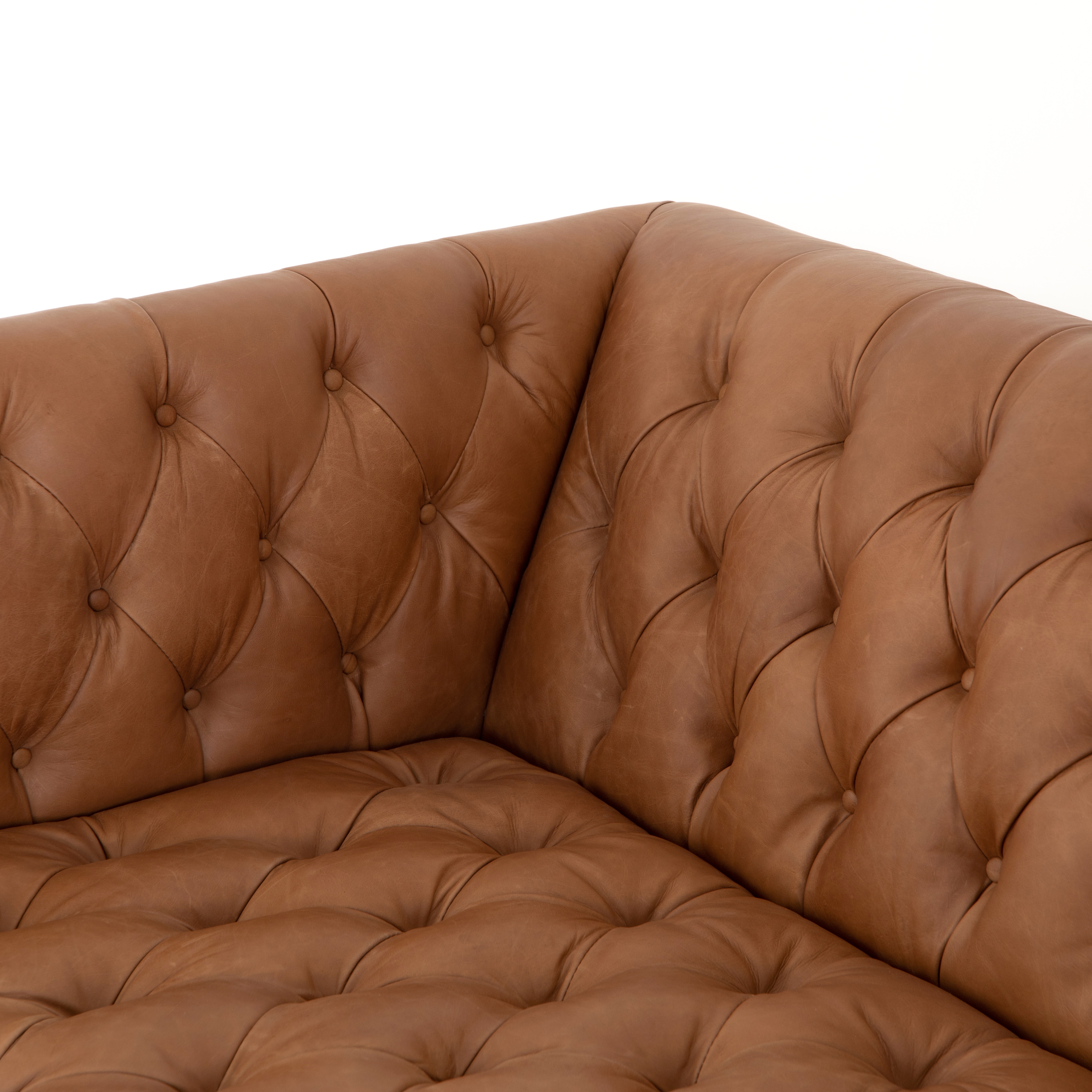 Williams Leather Sofa - Natural Washed Camel - Image 11