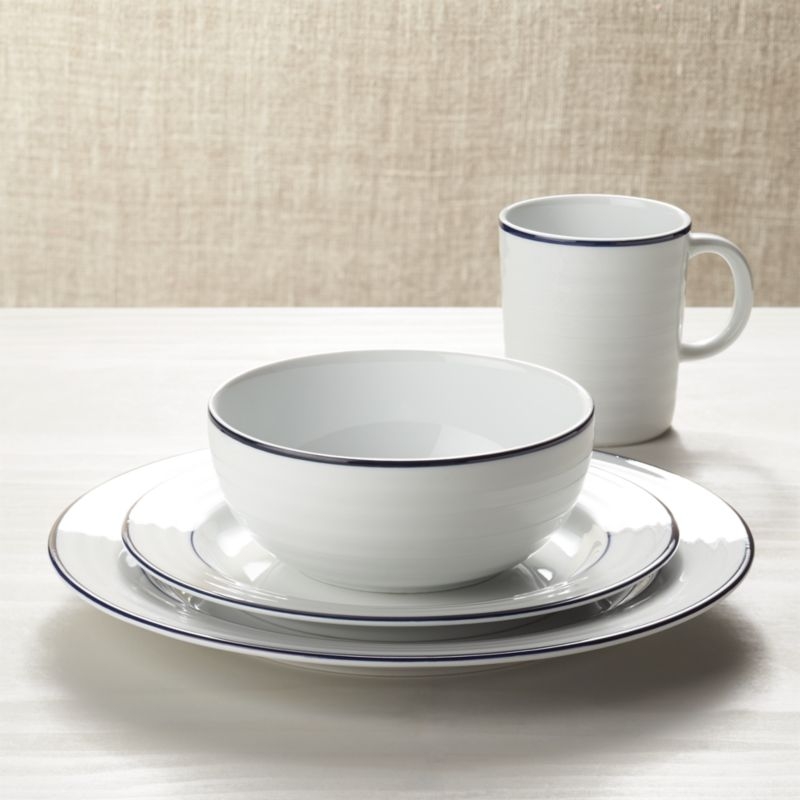 Roulette Blue Band Bowls, Set of 8 - Image 4