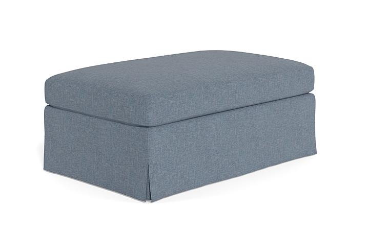Sloan Slipcovered Ottoman - Image 1