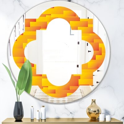 Quatrefoil Square Design VIII Modern Frameless Wall Mirror - Image 0