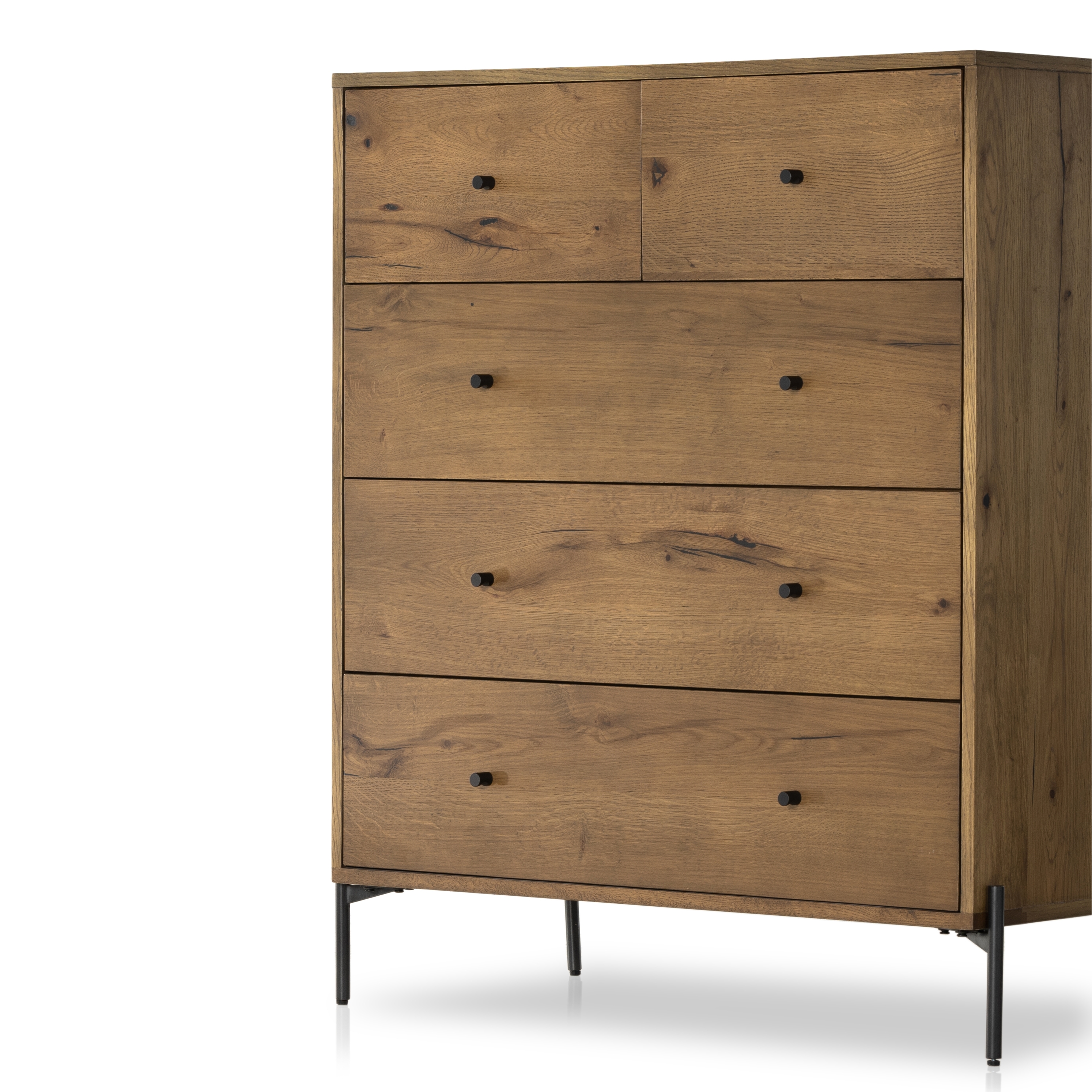 Eaton 5 Drawer Dresser-Amber Oak Resin - Image 12
