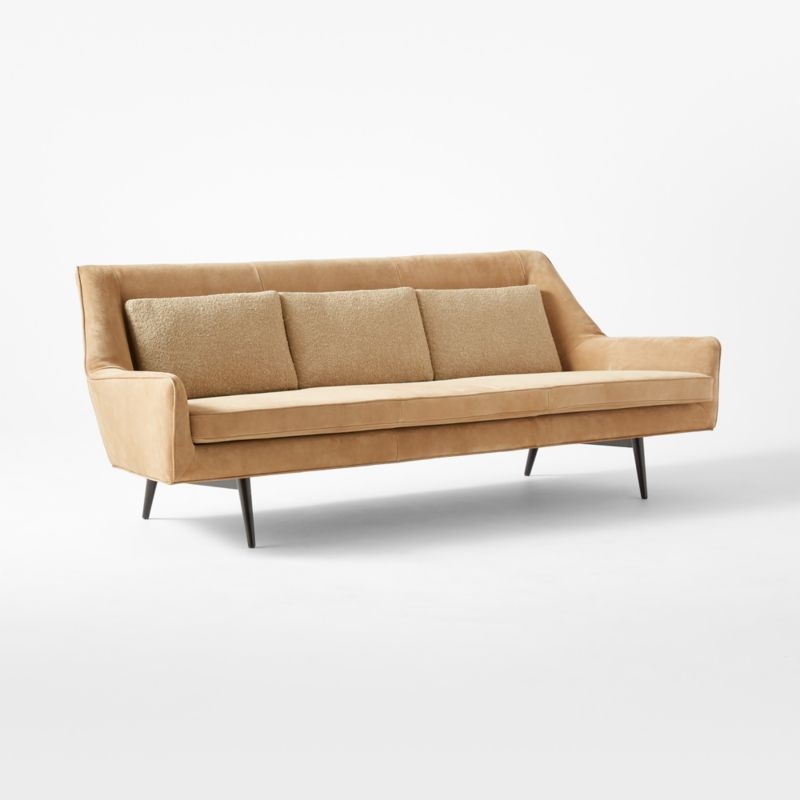 Origami Suede and Boucle Sofa Model 3147 by Paul McCobb - Image 2