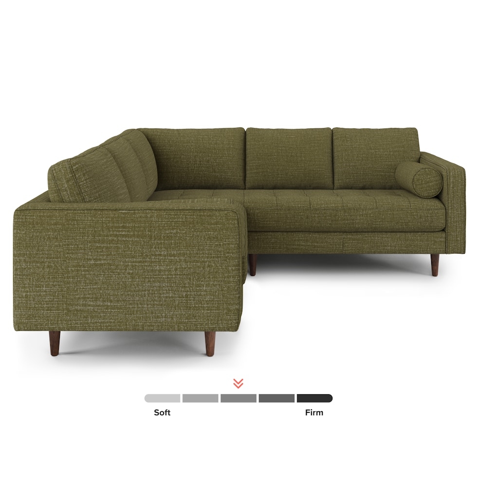 Sven 91" Tufted Corner Sectional - Napa Moss - Image 2