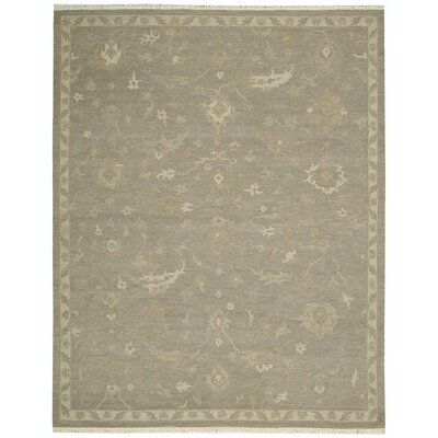 Nourmak Encore Oriental Hand-Knotted Wool Taupe Area Rug - Image 0