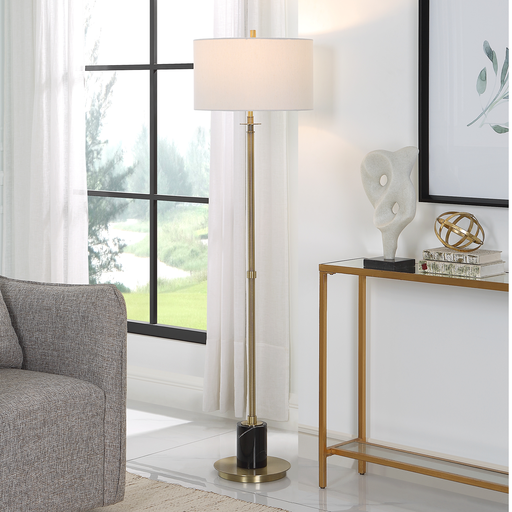 Guard Brass Floor Lamp - Image 1