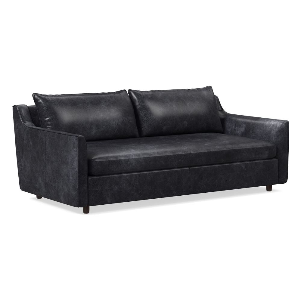 Easton 75" Sofa, Sierra Leather, Licorice - Image 0