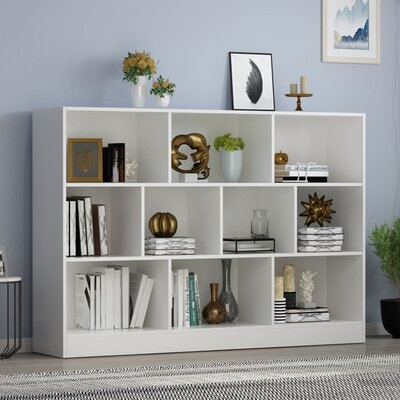 Multi-Tier White Standard Wooden Bookcase Storage Shelf - Image 0