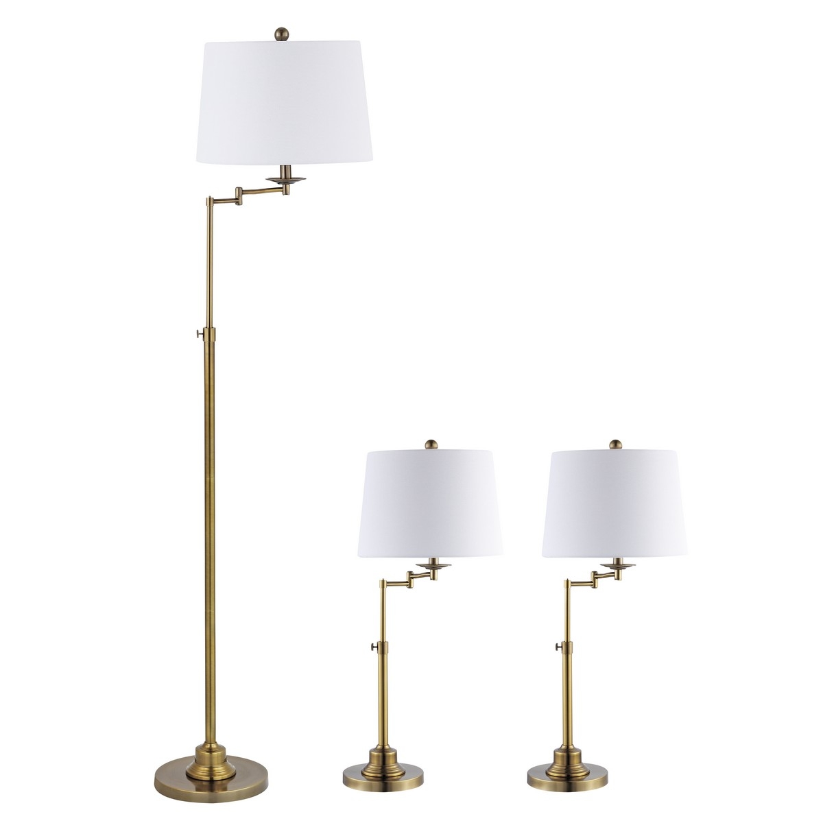 Nadia Floor And Table Lamp Set - Gold - Safavieh - Image 0