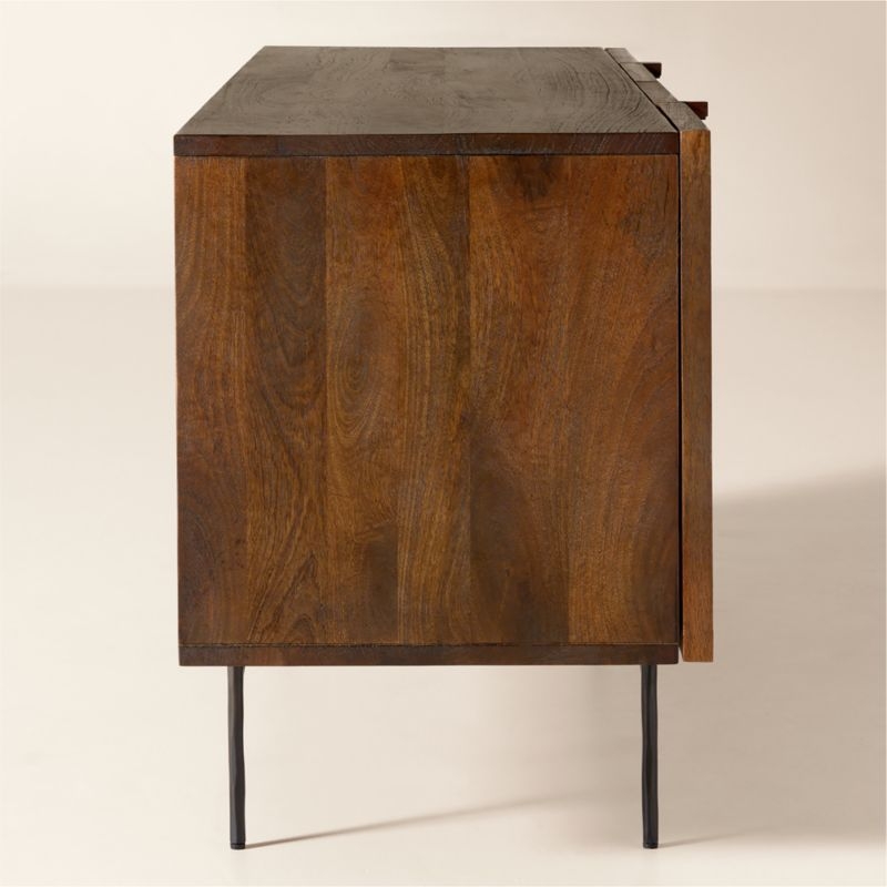 Elettra 68" Carved Mango Wood Credenza - Image 6