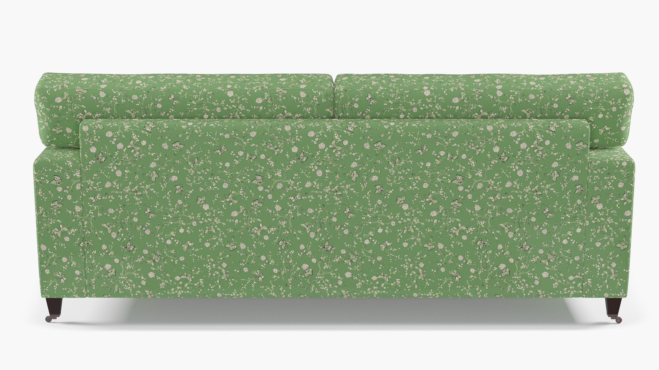 Classic Sofa, Kelly Mariposa, Espresso with Antique Brass Caster - Image 3