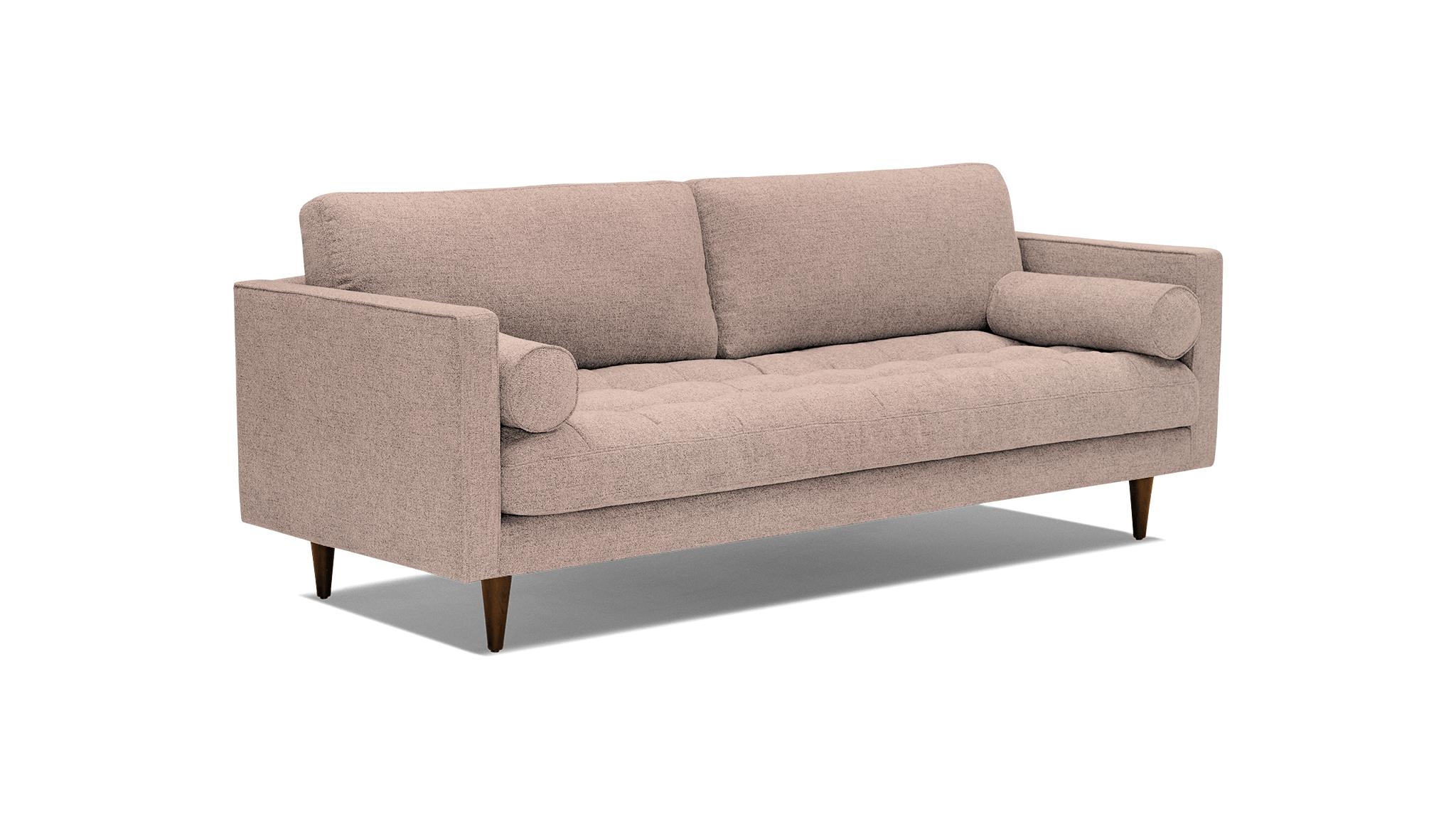 Pink Briar Mid Century Modern Sofa - Prime Blush - Mocha - Image 1