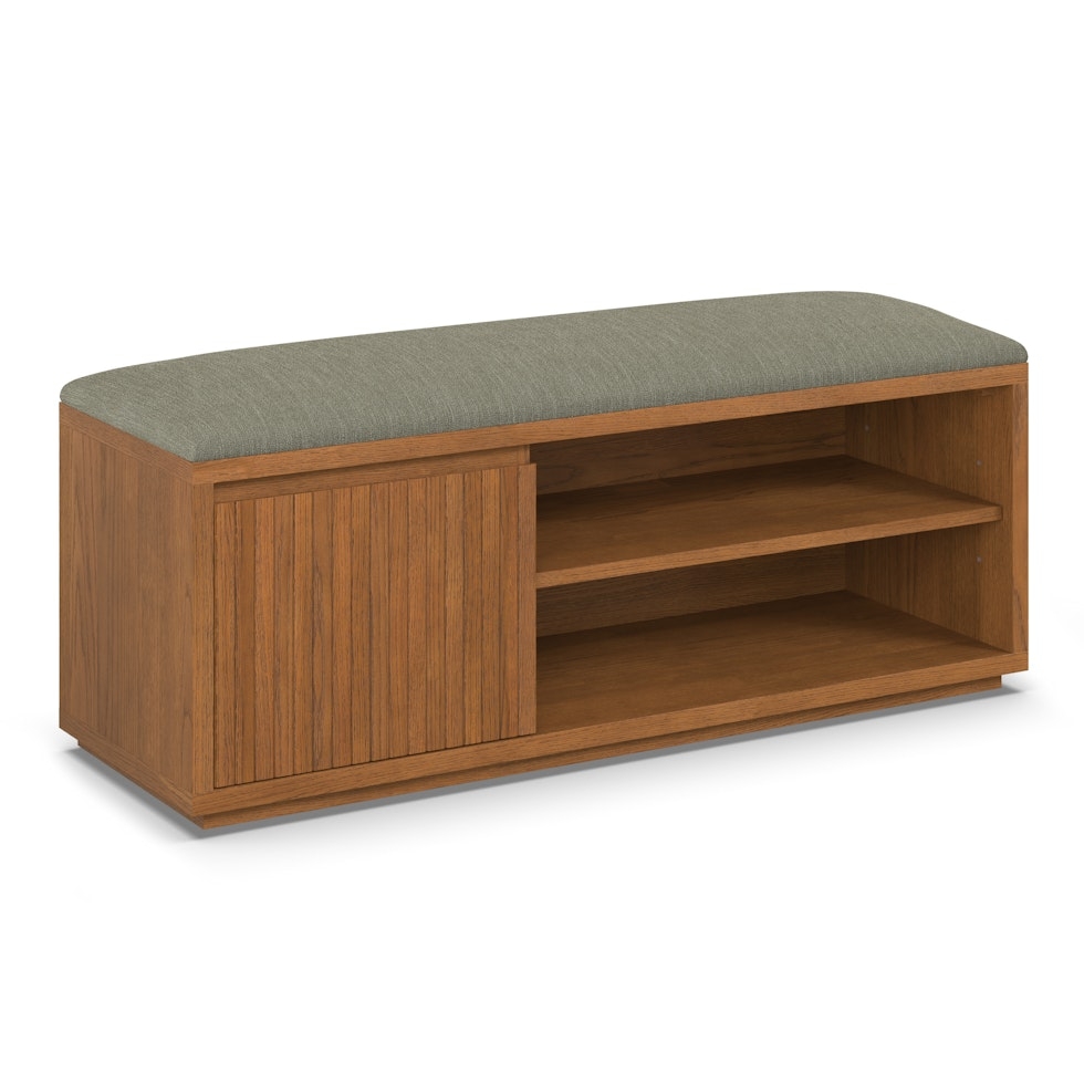 Kouva 47" Bench - Smoked Oak and Algonquin Green - Image 0