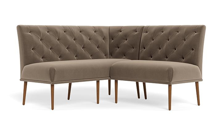 Dorian Upholstered Petite Left Banquette with Tufting Option - Image 2