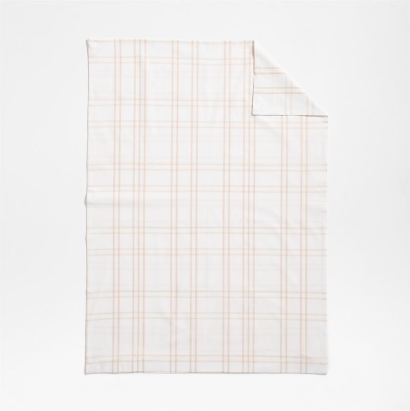 Stax Elegant Pink Yarn-Dyed Organic Cotton Toddler Duvet Cover - Image 1