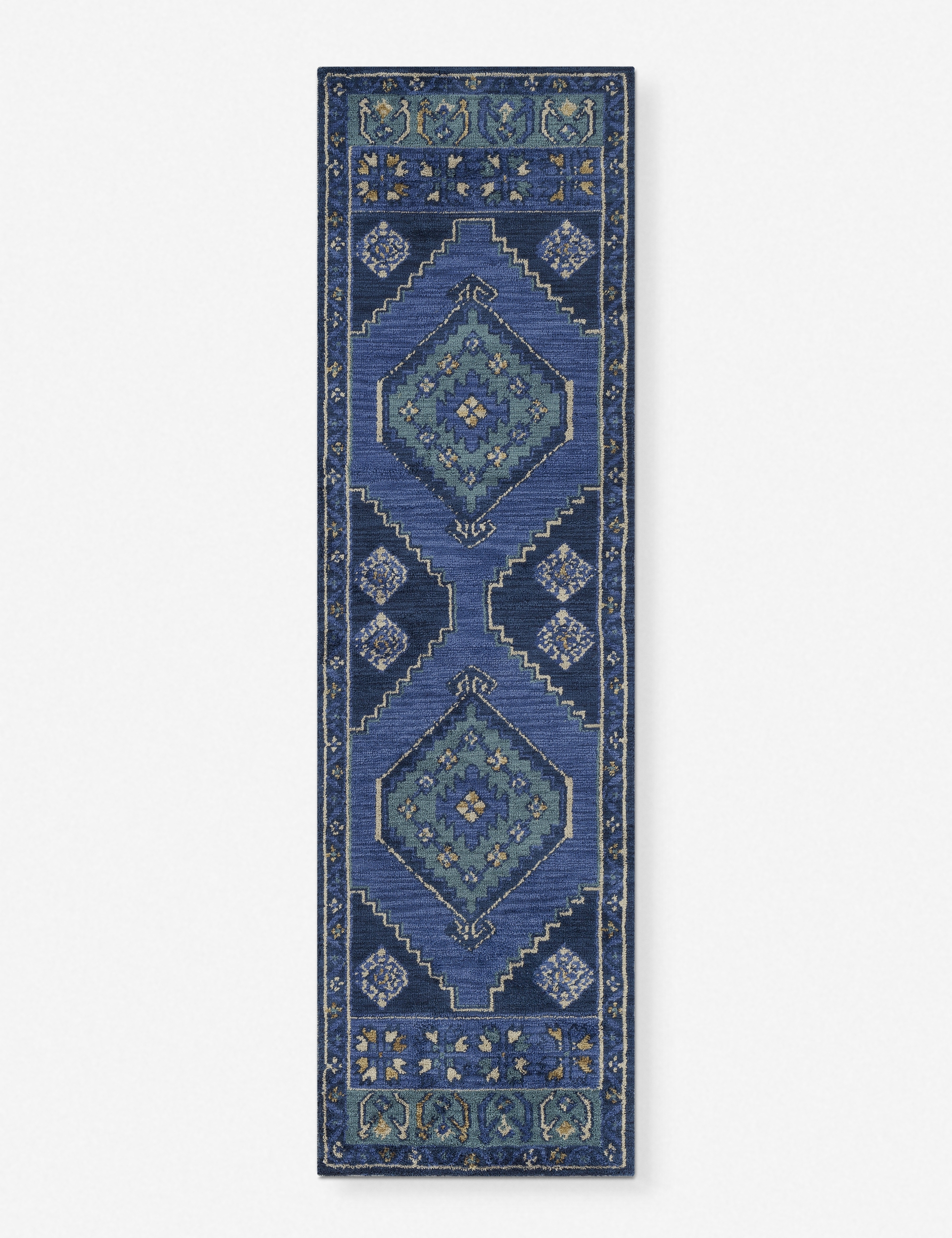 Jenica Rug, Navy and Teal 9' x 12' - Image 2