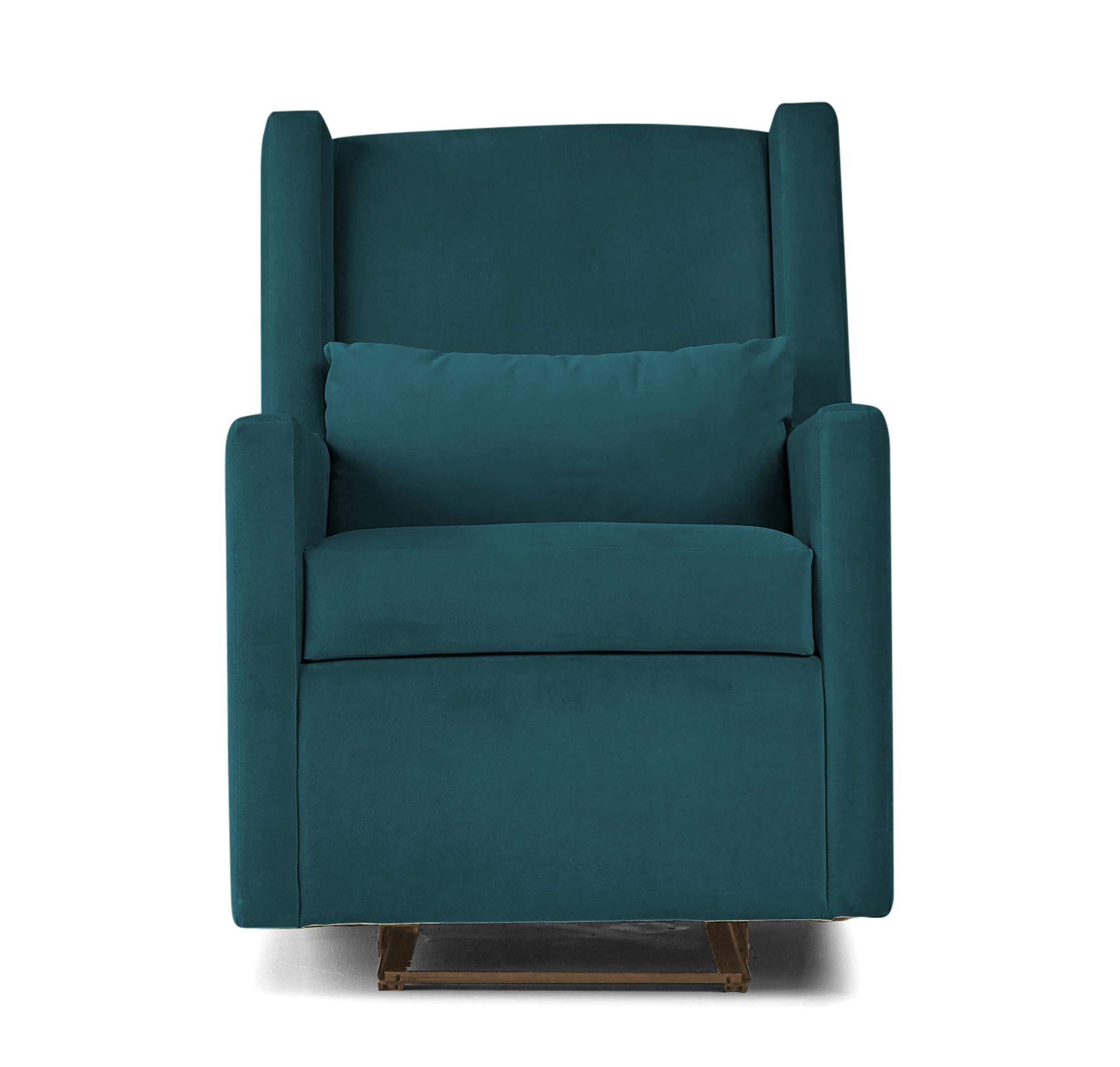 Blue Nina Mid Century Modern Glider - Lucky Turquoise - Image 0