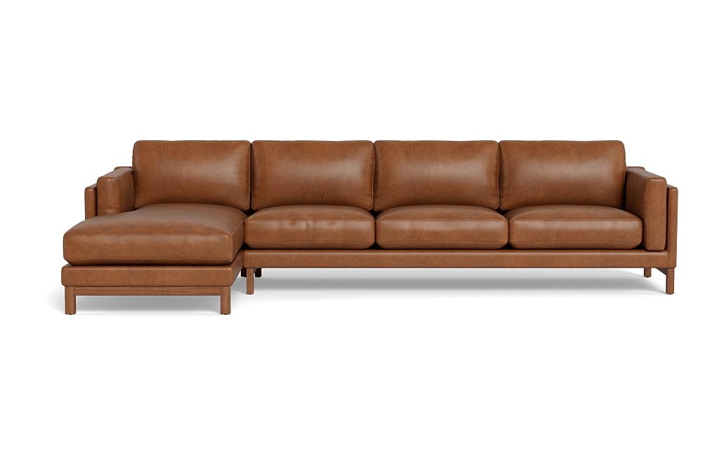 Gaby Leather 4-Seat Left Chaise Sectional - Image 0