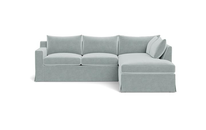 Sloan Slipcovered 3-Seat Right Bumper Sectional - Image 0