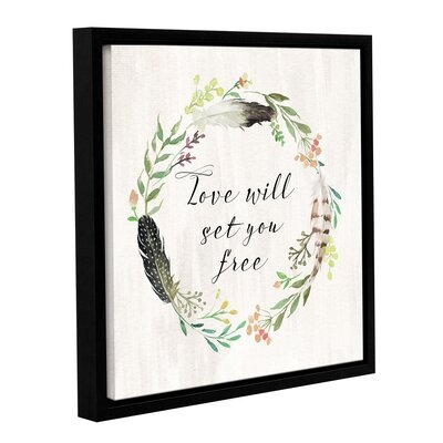 'Love will set you free square' - Print on Canvas - Image 0