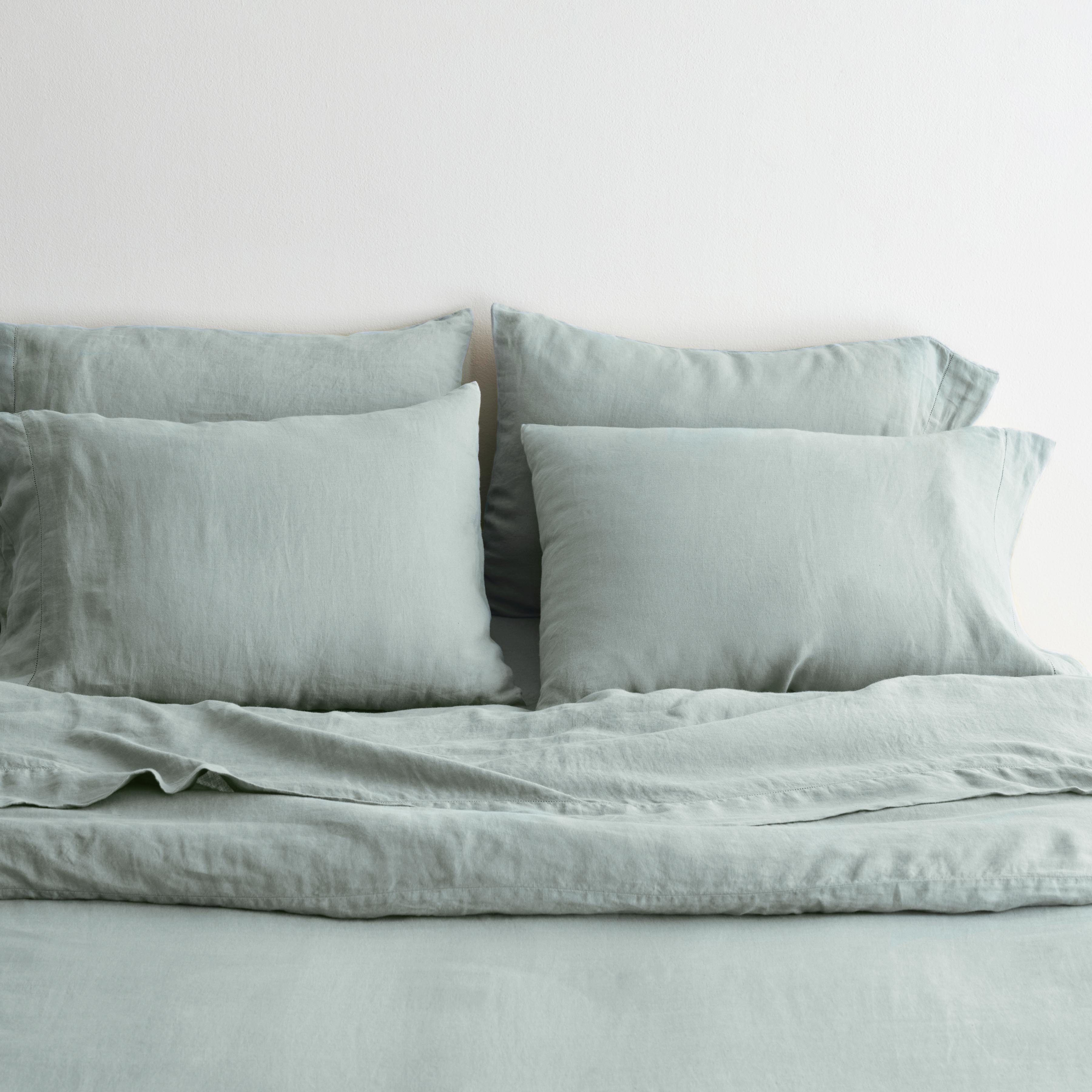 The Citizenry Stonewashed Linen Bed Bundle | Queen | Seaglass - Image 0
