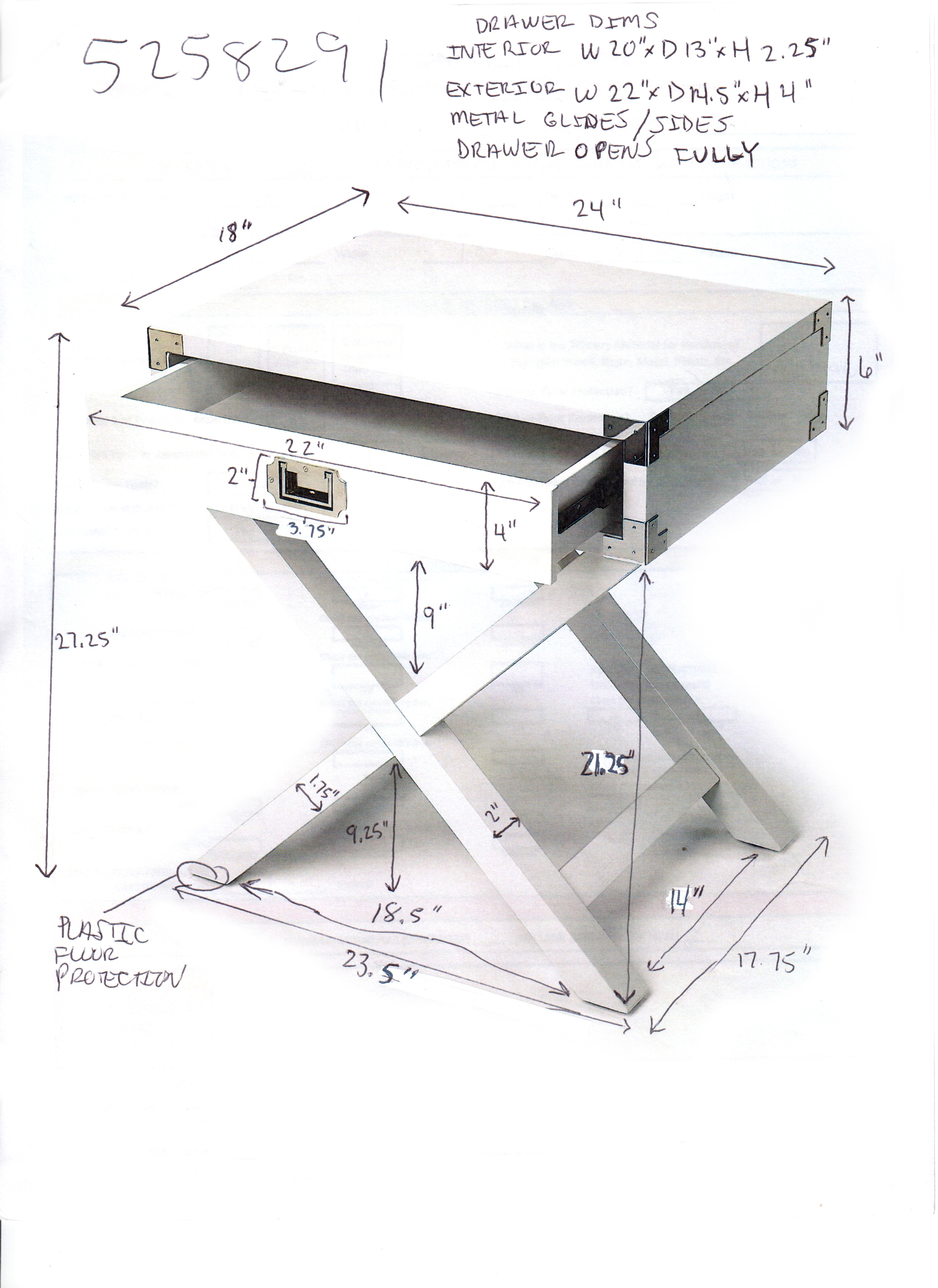 Anew Blue Side Table - Image 1
