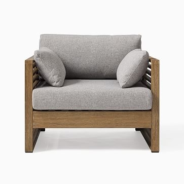 Santa Fe Slatted Lounge Chair, S/2, Driftwood - Image 3