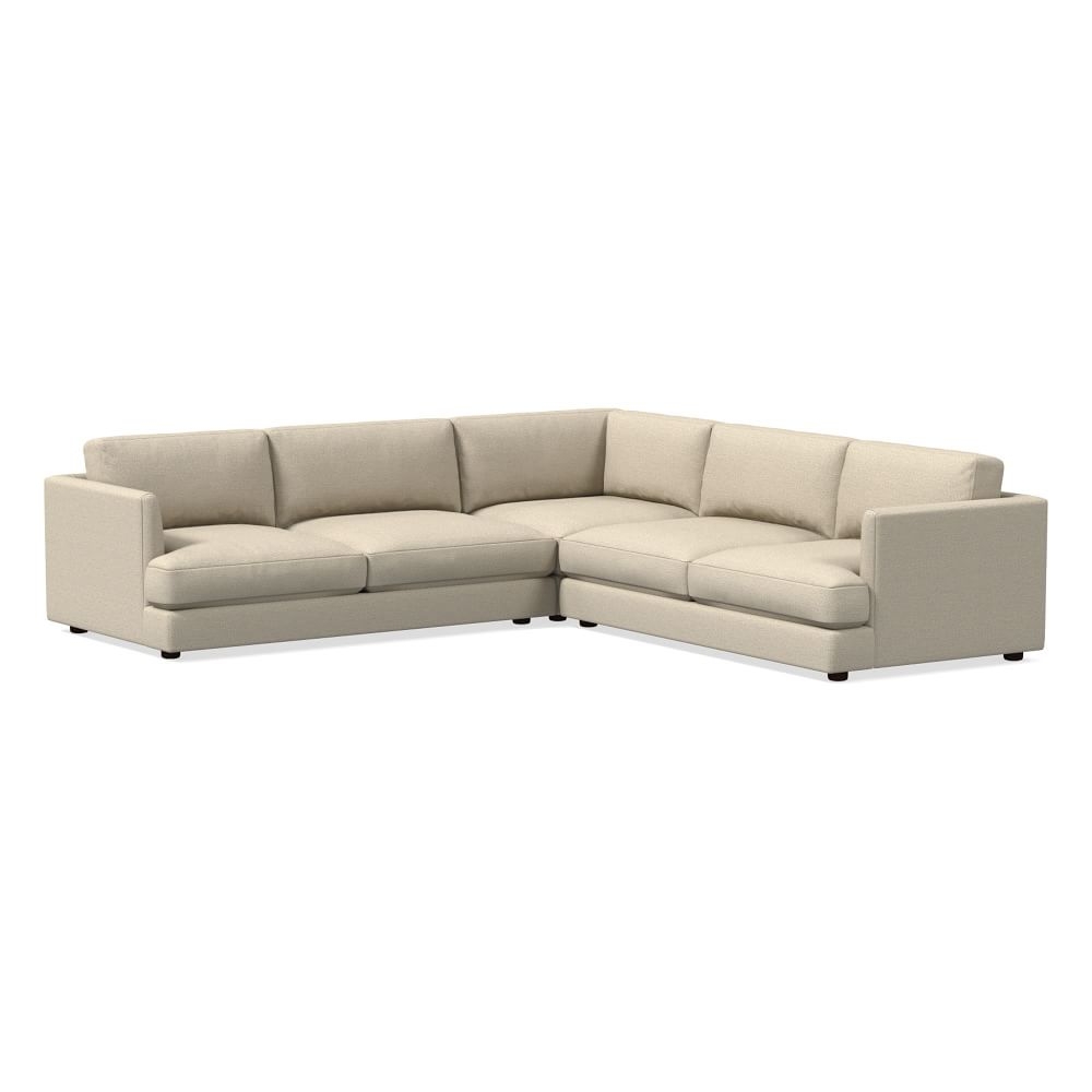 Haven Sectional Set 03: Left Arm Sofa, Corner, Right Arm Sofa, Poly, Chenille Tweed, Dove, Concealed Supports - Image 0